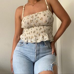 Smock Square Neckline Spaghetti Strap